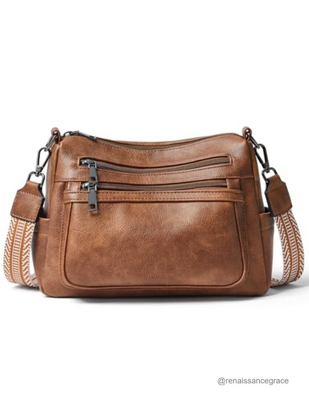 Faux Leather Crossbody Bag for Women, Lightweight Sling Shoulder Handbag